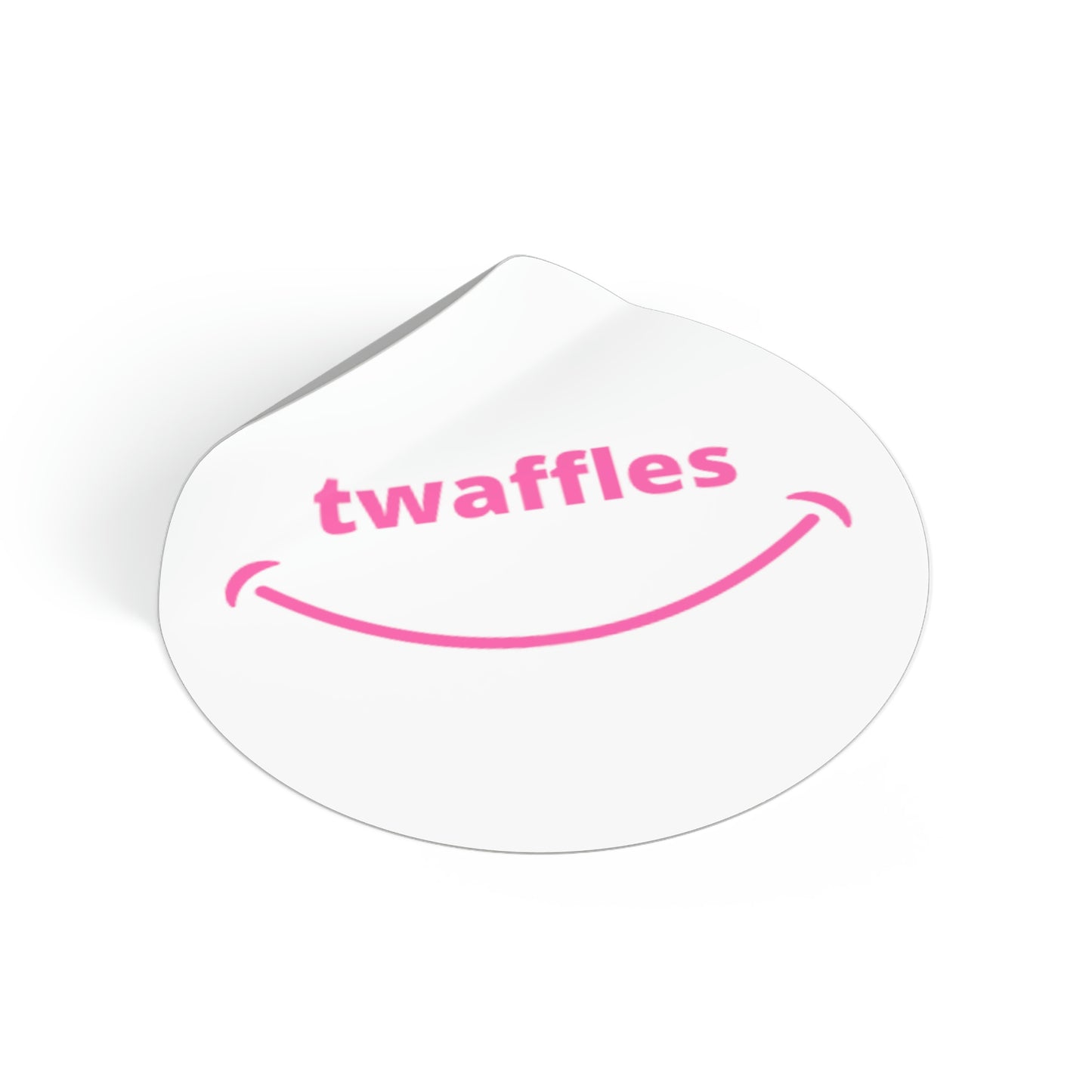 Smiley Twaffles Logo Sticker