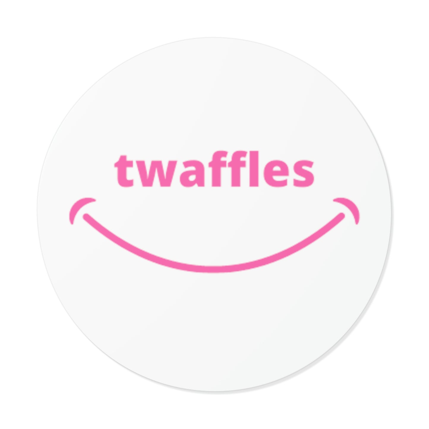 Smiley Twaffles Logo Sticker