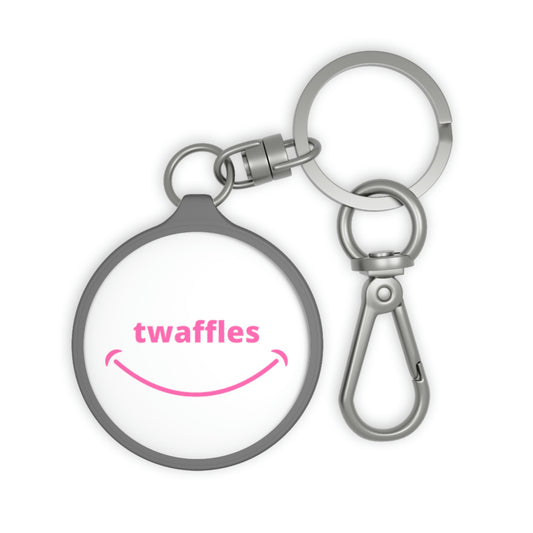 Smiley Twaffles Keyring Tag